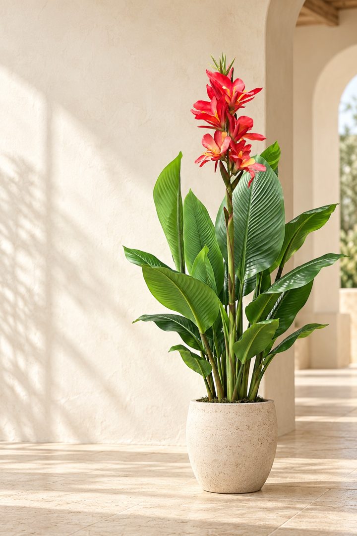 Cannella, canna en flor artificial de 120 cm